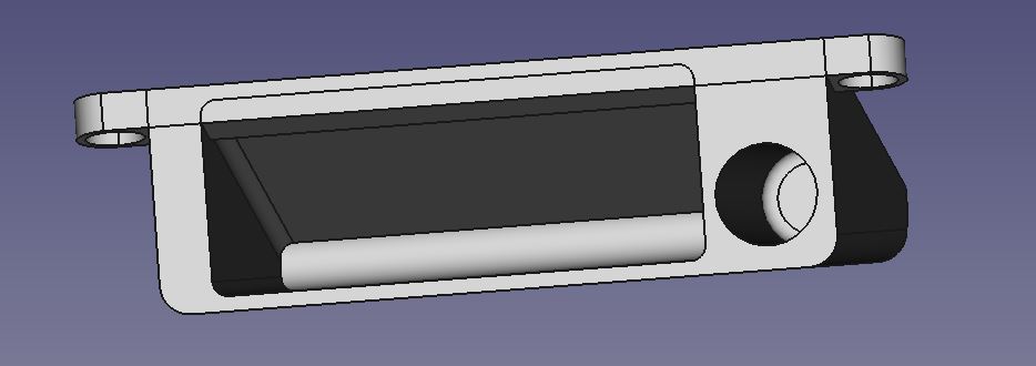 Second Screen Shot of wall mounted Pencil Holder from FreeCAD